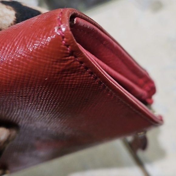 Samantha Thavasa Petit Choice Long Zip Red Wallet Bow GUC - Picture 7 of 9